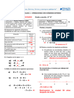 Solucionario 1 A - Actividad en Clase 1 - Números Enteros