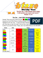 Spring Schedule 2024