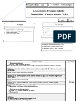 Les Nombres Décimaux Relatifs Présentation Comparaison Et Ordre