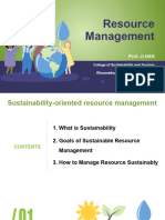 Sustainability-Oriented Resource Management