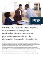 Vendas São Mais Do Que Simples São o Elo Entre Desejos e Realidades. No Encontram Seu Propósito Ao Atenderem Às Demandas Únicas de Cada Cliente