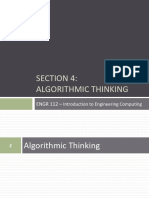 Section 4 Algorithmic Thinking
