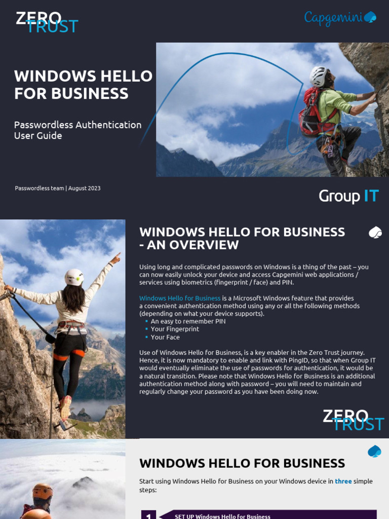 Windows Hello For Business User Guide PDF