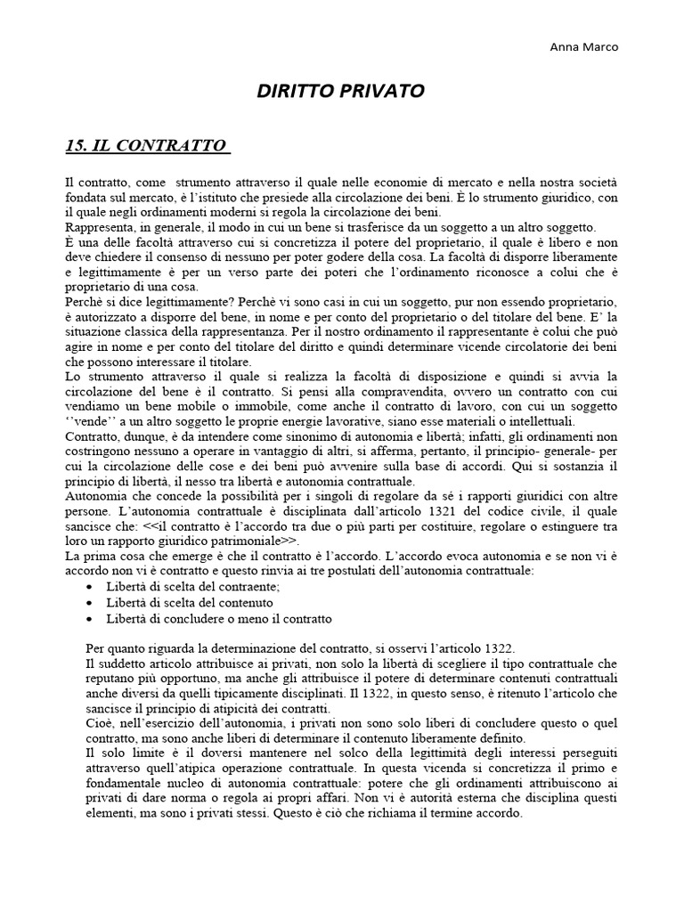 Diritto Privato 9 | PDF