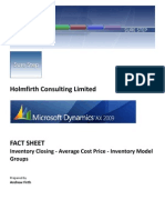 AX2009 - Fact Sheet - Inventory Closing - Average Cost Price - Inventory Model Groups v1.0