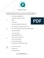 Prepositions of Time