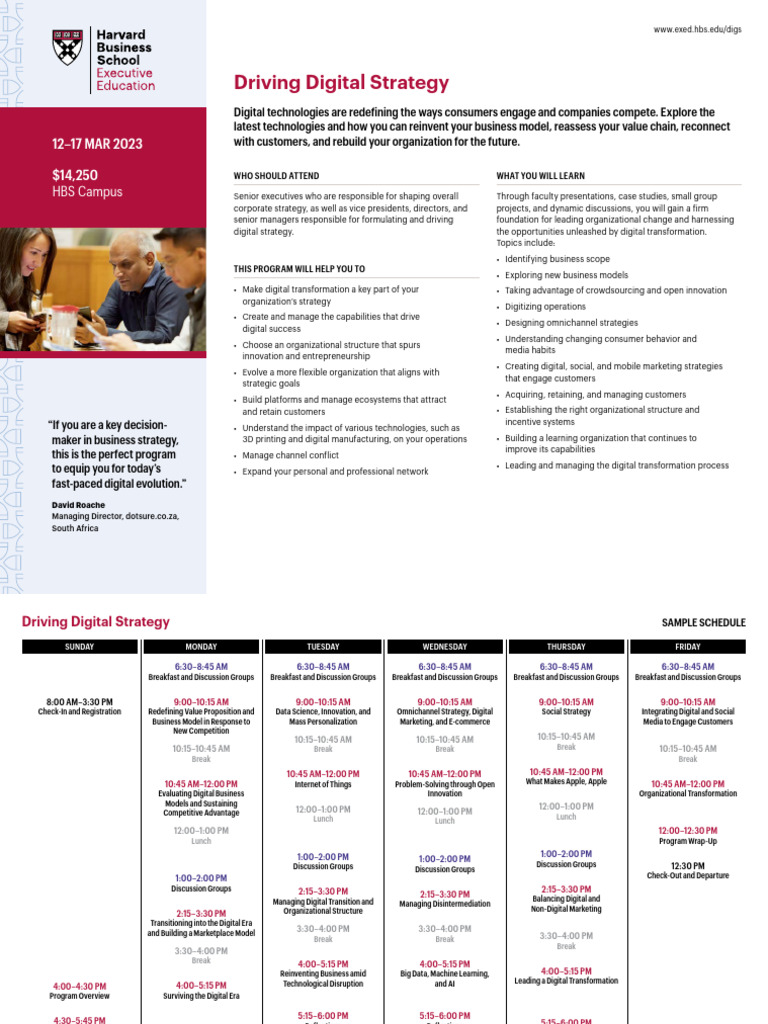 Driving Digital Strategy Brochure | PDF | Strategic Management ...