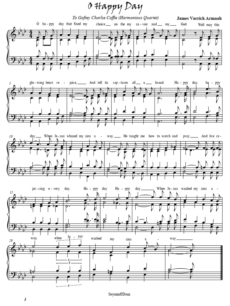 O Happy Day Pdf