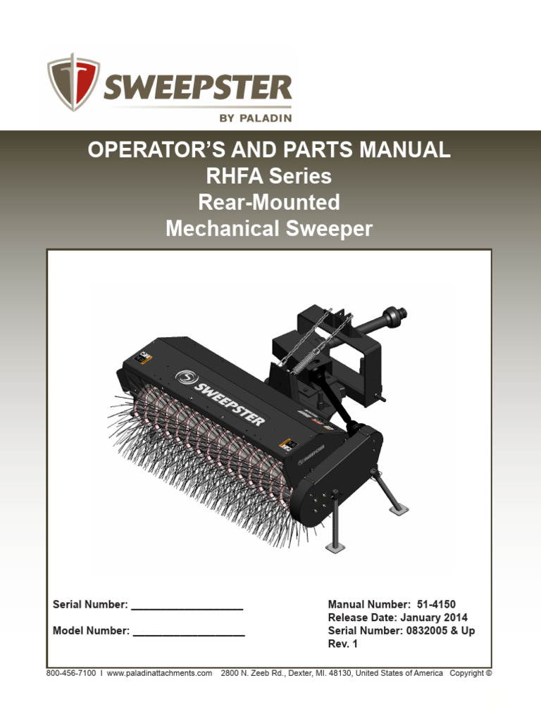 Sweeper RHFA 51-4150 | PDF | Tractor | Screw