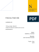 Formato de Presentación Del Texto Académico