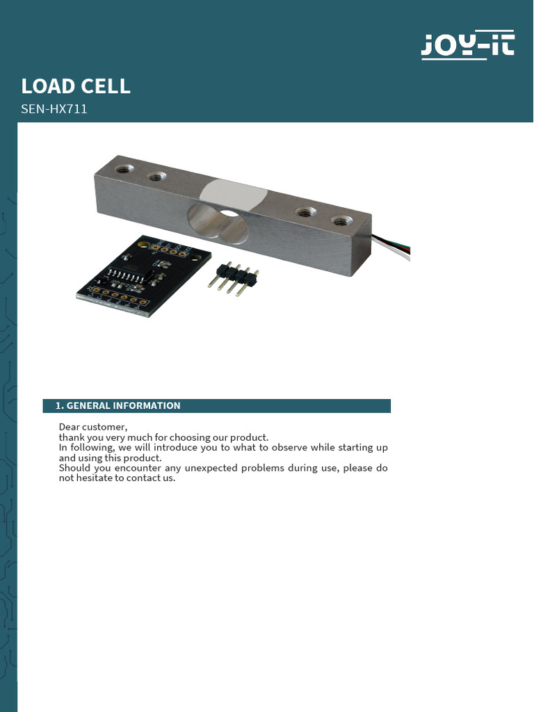 Arduino & Raspberry Pi Load Cell Guide | PDF
