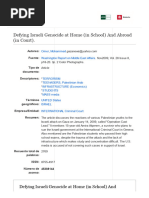 Defying Israeli Genocide at Home (In School) and Abroad (In Court) - EBSCOhost