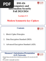 Lecture 3 - Modern Symmetric Key Ciphers