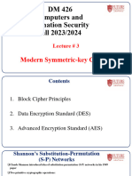 Lecture 3 - Modern Symmetric Key Ciphers