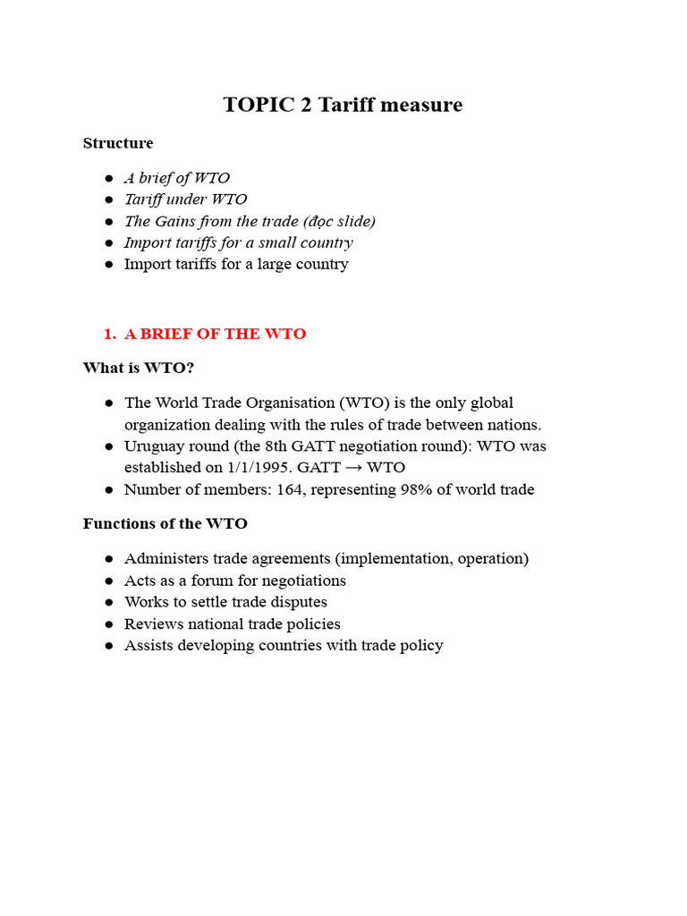 International Trade 2021 | PDF | World Trade Organization | Non Tariff ...