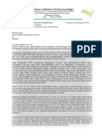 Surat Pemberitahuan Untuk Ketua DPRD Kab Cirebon