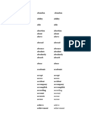 English 3000 Words Chandrakala | PDF