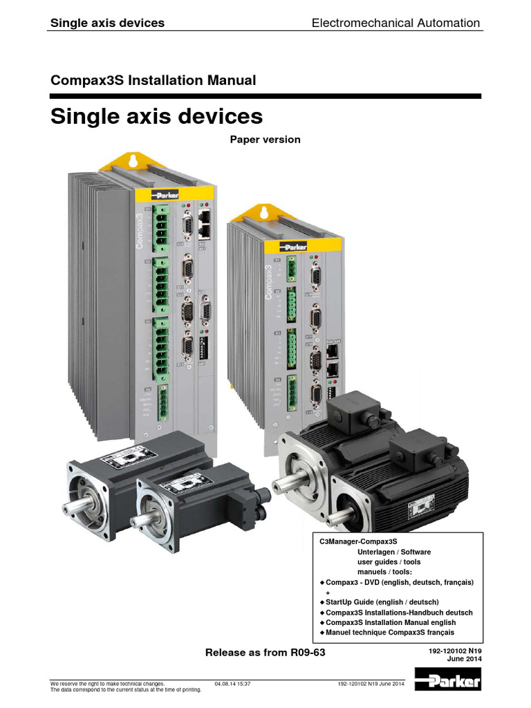 Parker SSD Compax3S Installation Manual | PDF | Computers