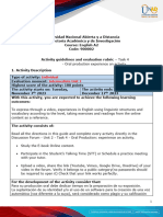 Activity Guide and Evaluation Rubric - Unit 2 - Task 4 - Oral Production - Experience An Activity
