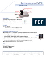 Mode Emploi SpectrophotomÃ Tre VWRÂ®P4-avec Soft