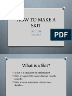 How To Make A Skit