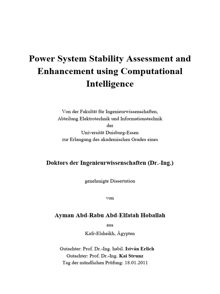 Power System Stability Insights | PDF | Mathematical Optimization ...