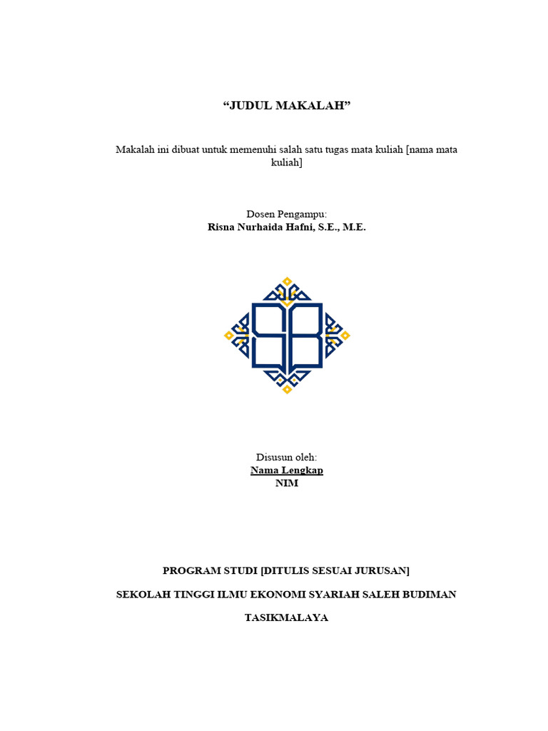 Contoh template makalah sties pdf