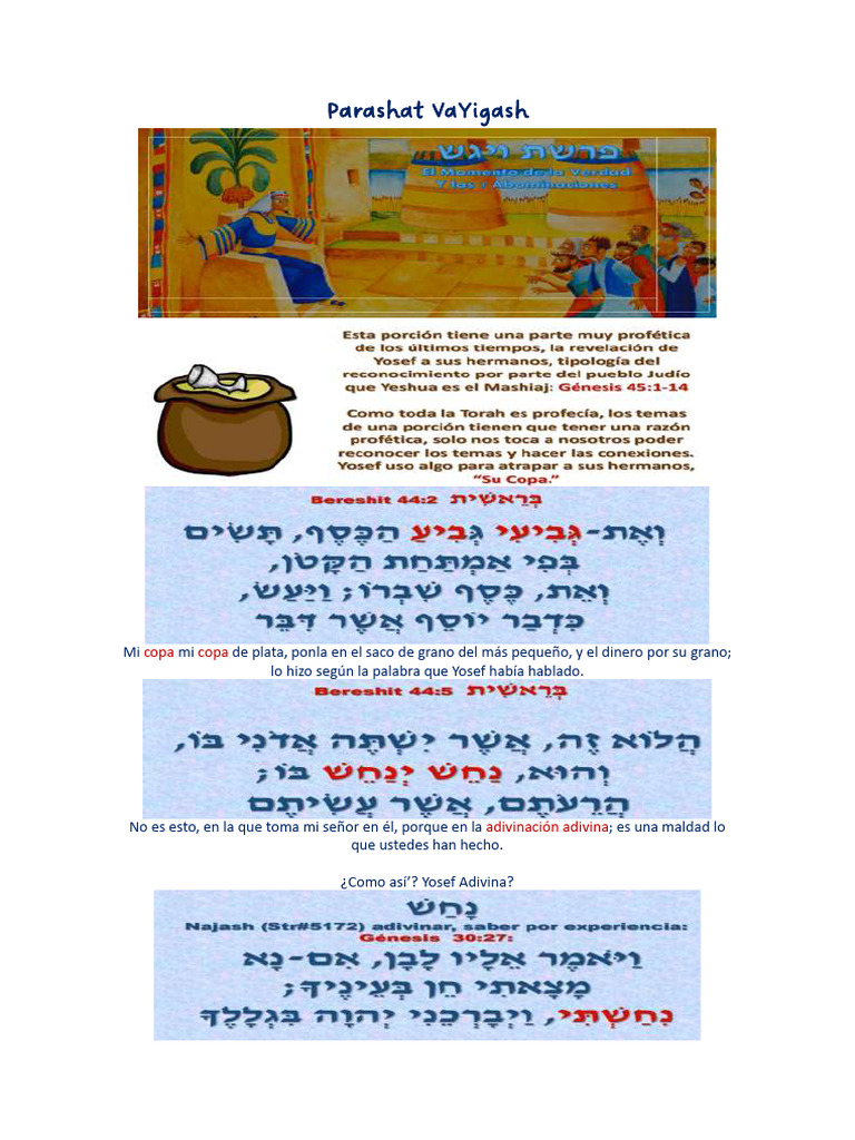 Parashá Vayigash Pdf