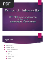 Python Intro 2021OFE