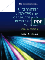Grammar Choices For Graduate and Profess
