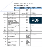 Checklist For Portfolio Evidence (426 & 501) (Final)