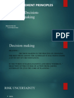 Decision Making (Management Principles) PPT (Presentation)