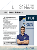 Caderno de Prova: 1M2 Agente de Trânsito