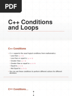 Conditions and Loops