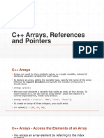 Arrays, References and Pointers