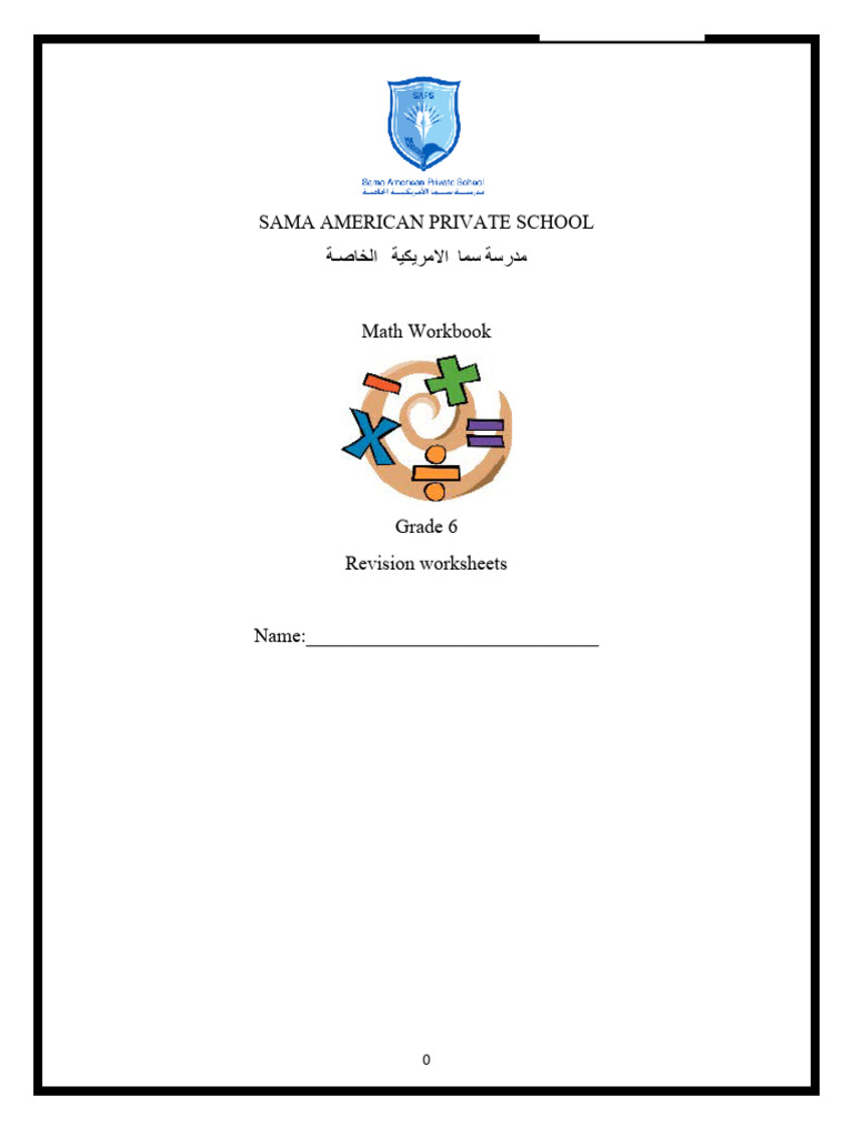 Grade 6 Math Workbook Revision | PDF | Elementary Mathematics | Arithmetic