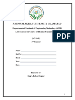 Thermodynamics Lab Manulas