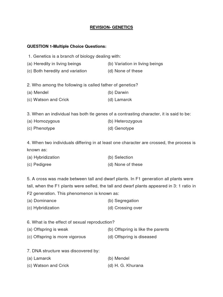 GENETICS | PDF | Dominance (Genetics) | Genetics