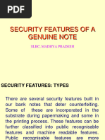 Security Features of Genuine Notes