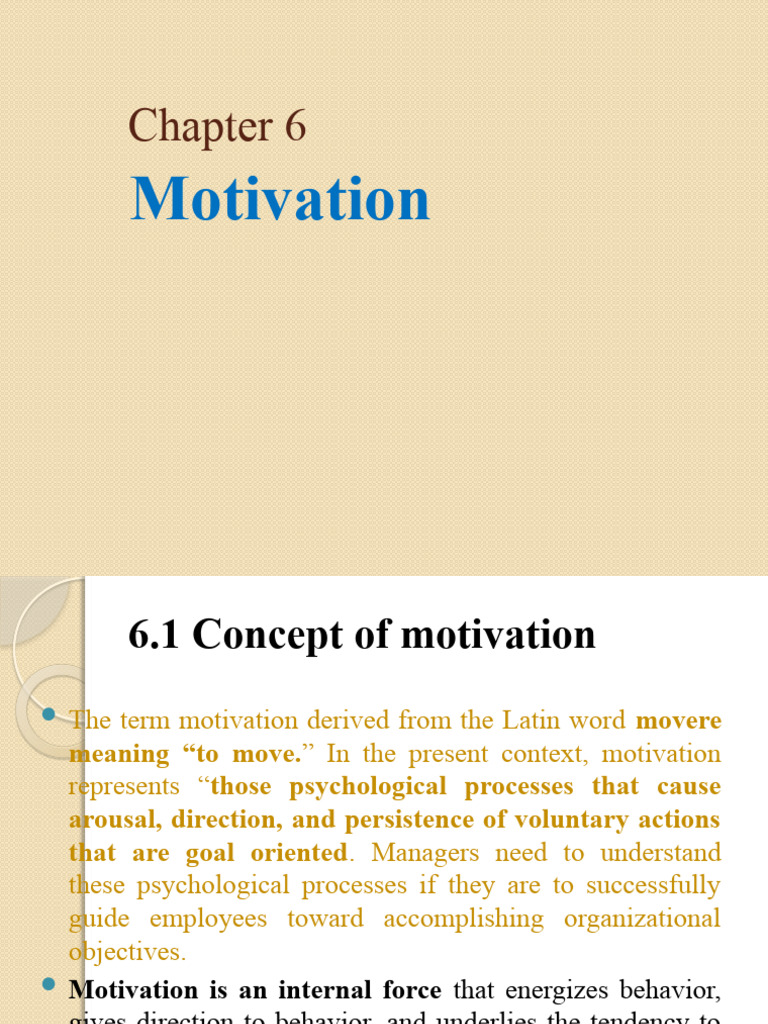Understanding Motivation in Management | PDF | Motivational | Motivation