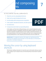 Moving The Cursor by Using Keyboard Shortcuts: in This Chapter, You Will Learn How To