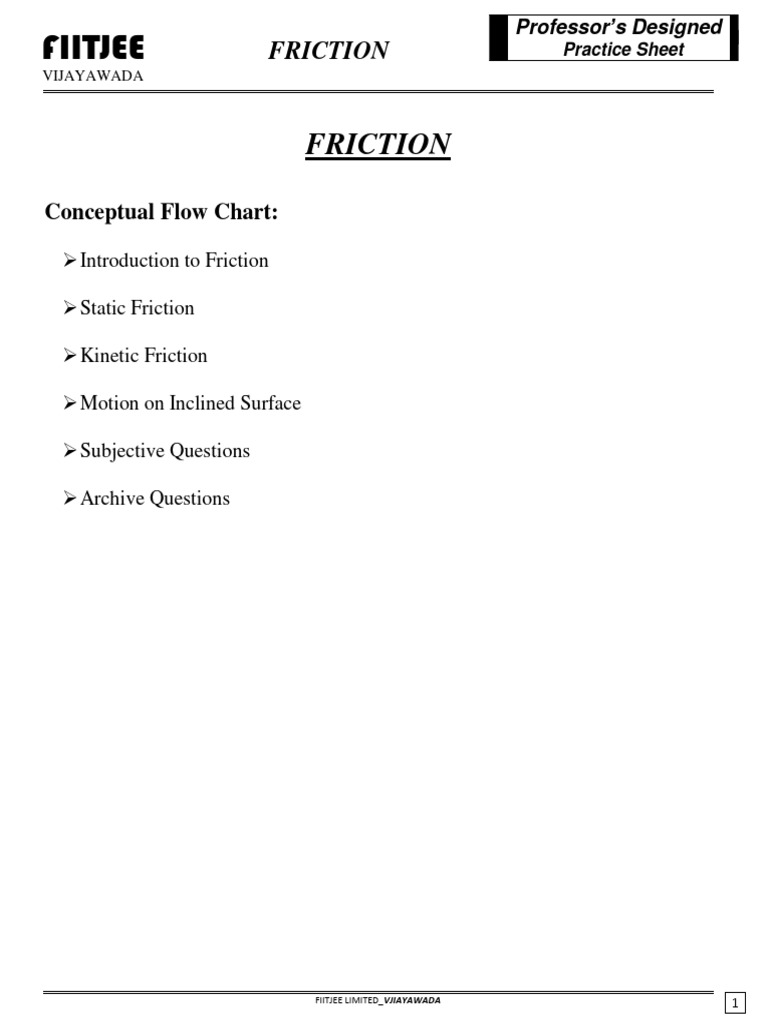 Friction Pdf Friction Force