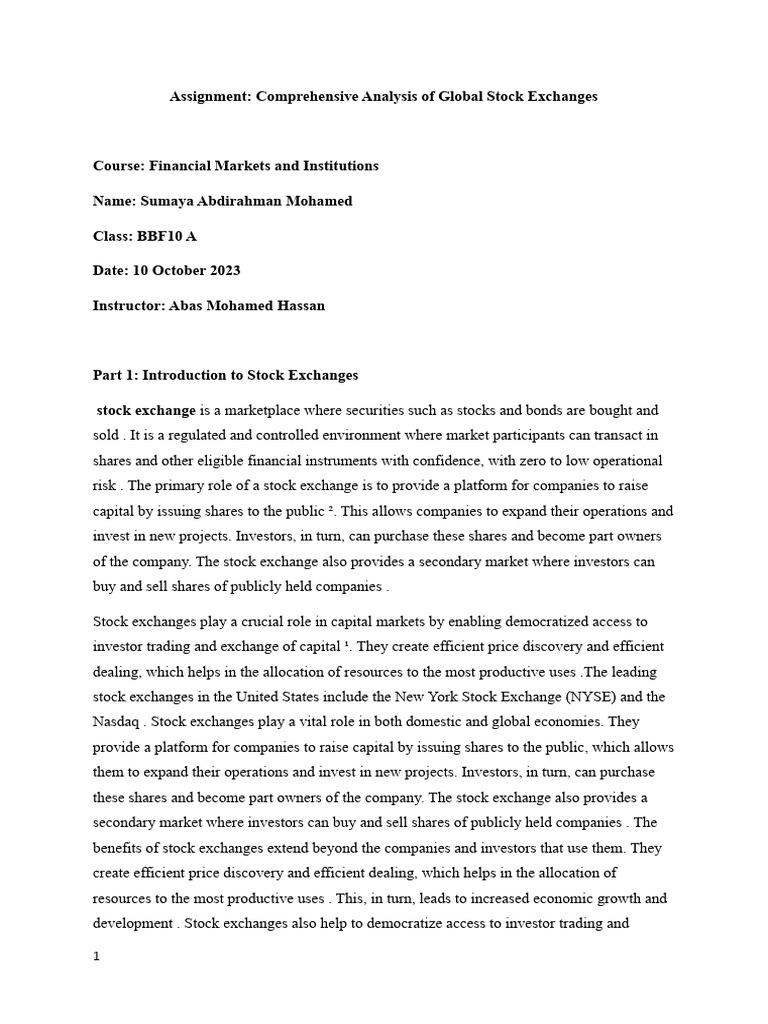 Sumayo Abdirahman Stock | PDF