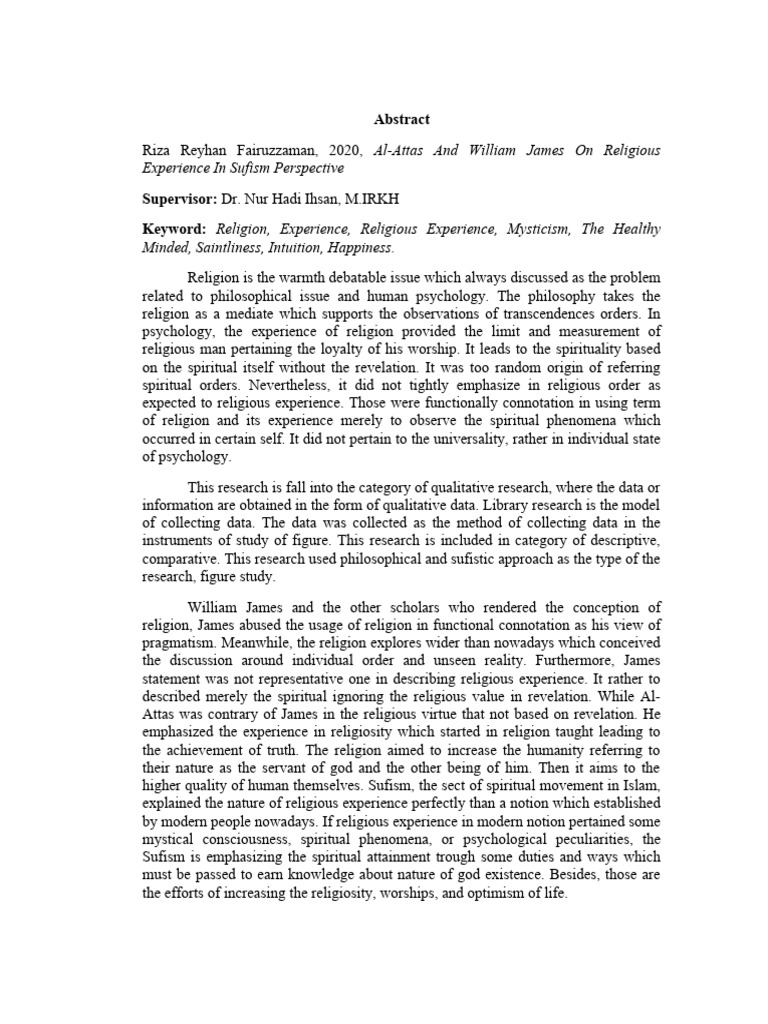 Sufism and Religious Experience Analysis | PDF