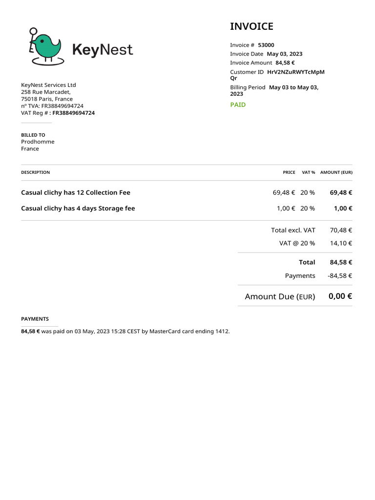 Invoice #53000 from KeyNest Services | PDF | Invoice | Money