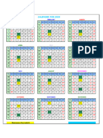 Calendar For Lifetime + Maintenance Days