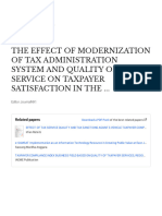 The Effect of Modernization of Tax Administration System and Quality of Service On Taxpayer Satisfaction in The Samsat Office Bone Bolango District