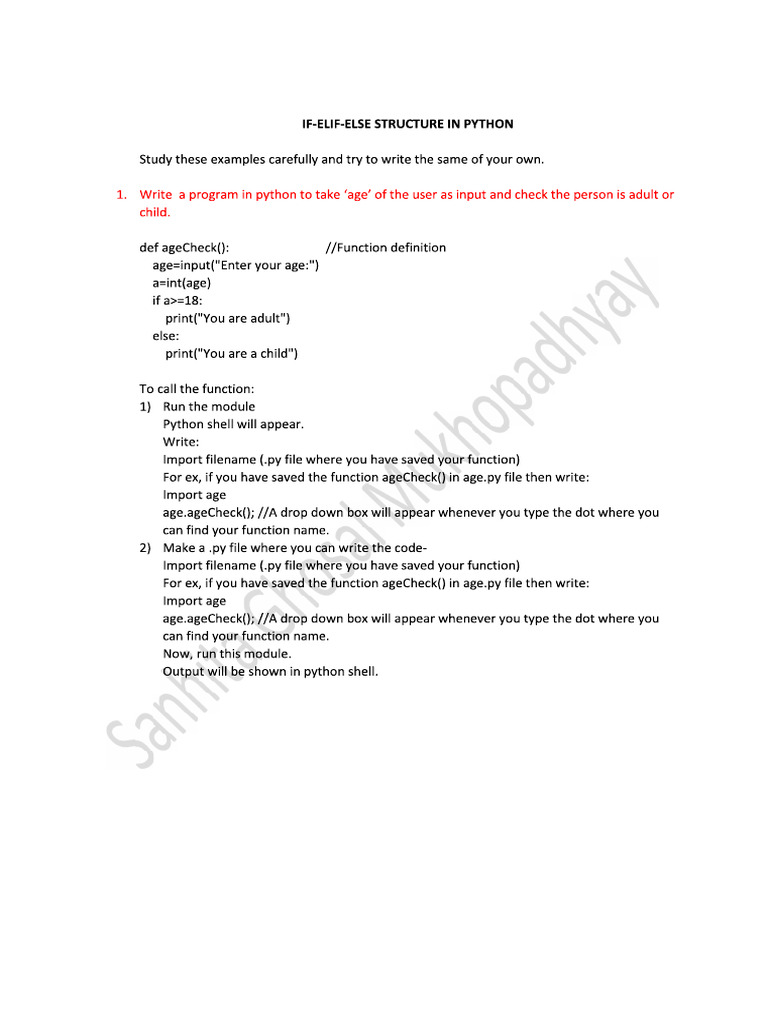 Python If Else PDF Python if else pdf