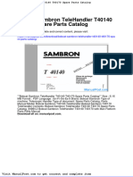 Bobcat Sambron Telehandler t40140 t40170 Spare Parts Catalog