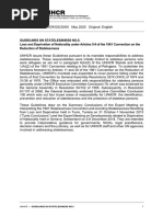 Guidelines On Statelessness No.5: Loss and Deprivation of Nationality Under Articles 5-9 of The 1961 Convention On The Reduction of Statelessness